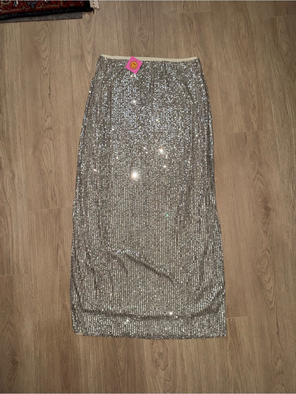 Dressed in LALA Silver Sequin Maxi Skirt - Picture 2 of 5